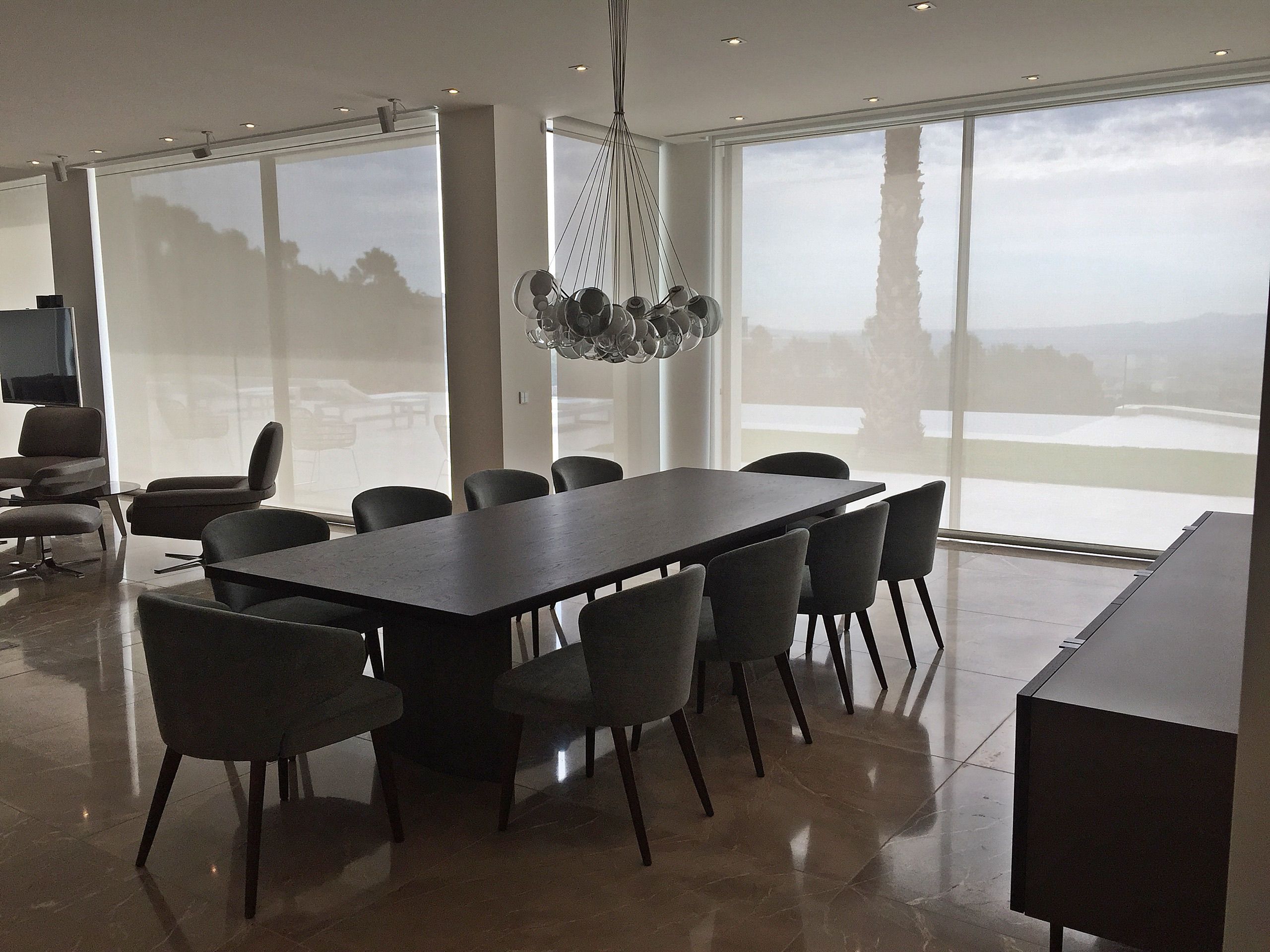 Detail of a roller blind mechanism in a Son Vida property, Mallorca