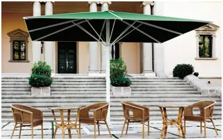 Parasol in a garden setting