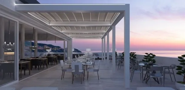 Pergola KE für Terrassen von Restaurants und Hotels