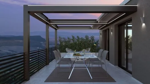 Integriertes dimmbares Beleuchtungssystem der Pergola ISOLA 3