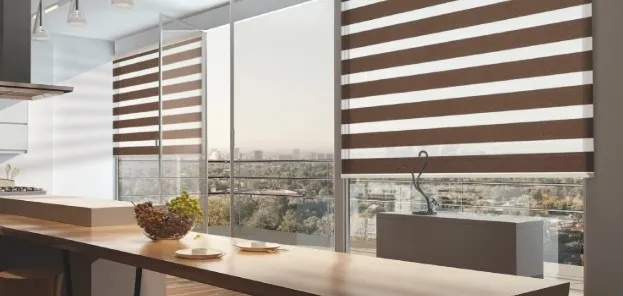 Neolux night and day roller blind with rechargeable motor
