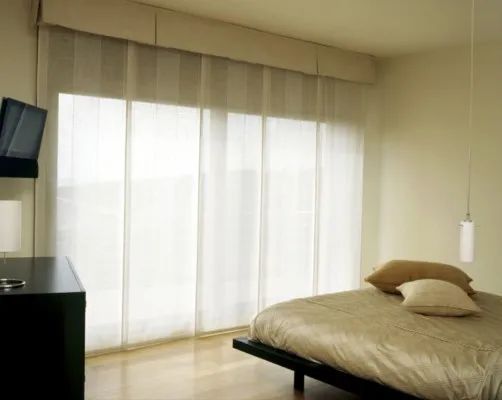 Japanese panels in bedrooms