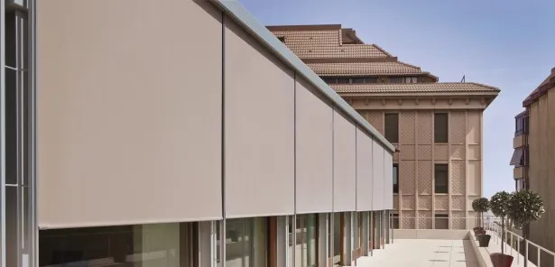 Outdoor roller blinds