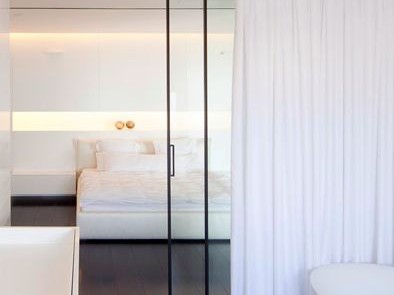Separación de espacios con cortinas